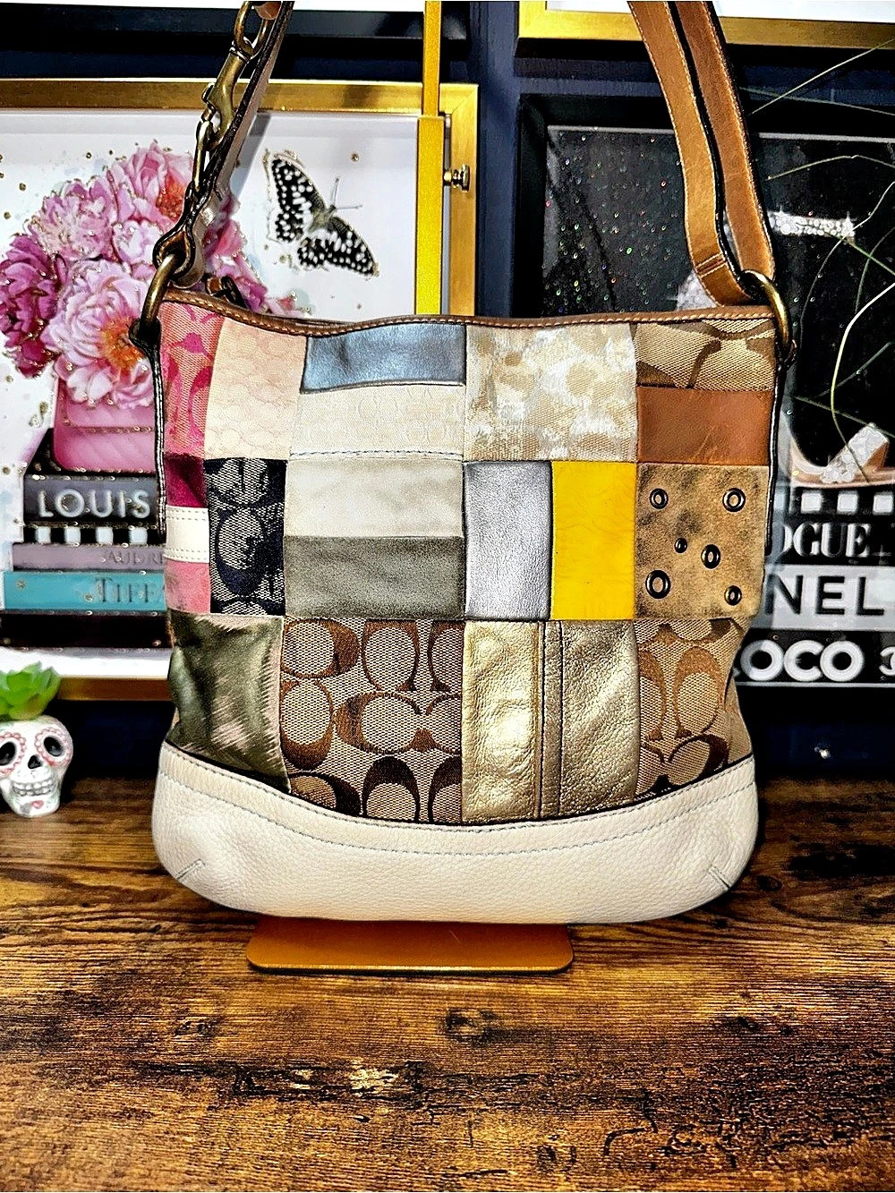 Coach Holiday Patchwork Crossbody/Shoulder Bag